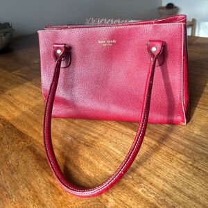 kade spade New York red satchel handbag